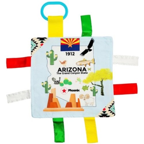 Baby Jack The Learning Lovey Arizona State Baby Tag Crinkle Square Toy That Teaches Facts 8" x 8"