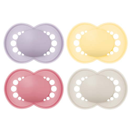 MAM Original Matte Non-Deco Pacifier, 16+ Months, Baby Girl, 4 Count