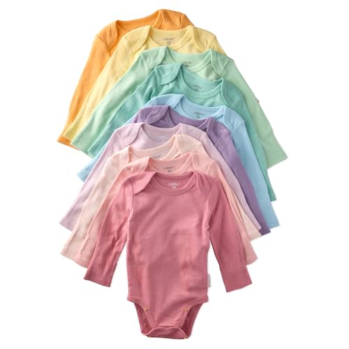 Butterblu unisex-baby Blake 10-pack Long Sleeve Bodysuits 100% Organic Cotton Baby Boy & Girls