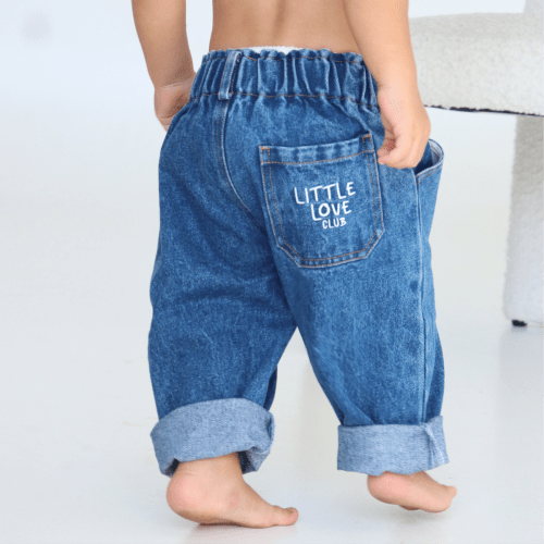 ‘Little Love Club’ Denim Jeans – Blossom and Pear