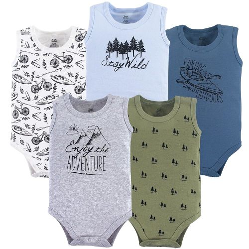 Yoga Sprout Cotton Bodysuit, 5 Pack