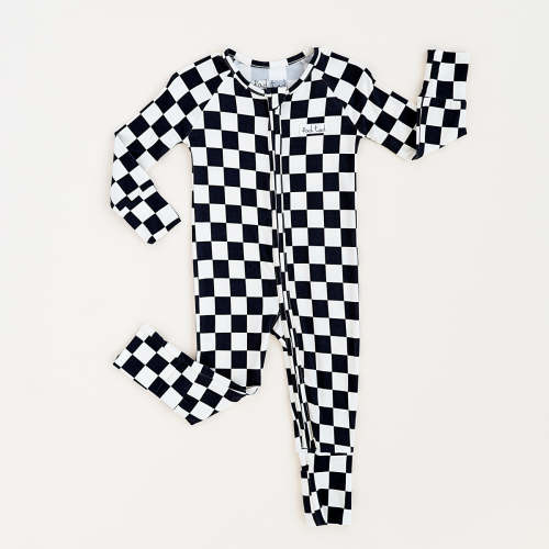 Black Checker Onesie | RAD Toddler| Bamboo Pajamas – Rad Tod