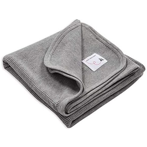 Burt's Bees Baby - Receiving Blanket, 100% Organic Cotton Swaddle, Stroller or Tummy Time Blanket (Heather Grey)