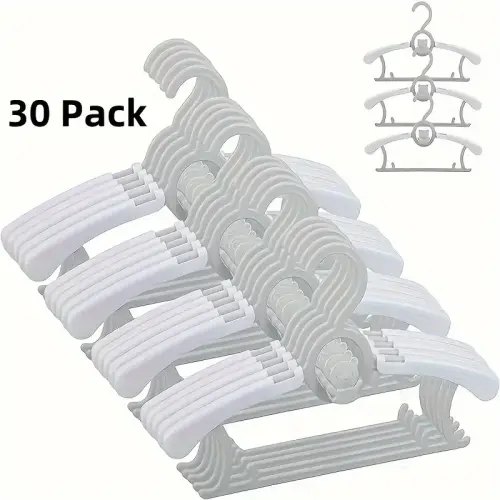 30pcs baby clothes storage plastic hangers retractable - Temu Canada