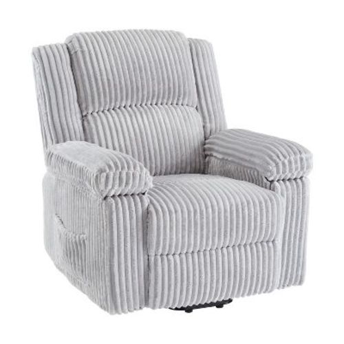 COZONY Manual Recliner Chair with Pull Handle, Soft Corduroy Fabric Adjustable Recliner Sofa for Living Room Bedroom Home Theater
