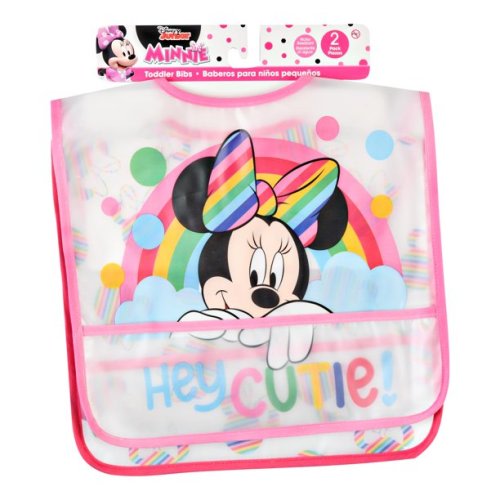 Disney Peva Feeding Baby Bib, 2pk Girls