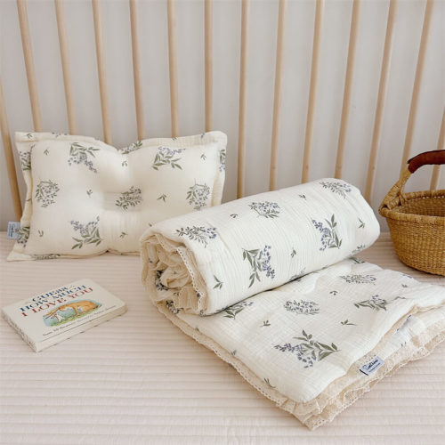 Melatti Floral Cotton Muslin Baby Quilt | Breathable Comfort