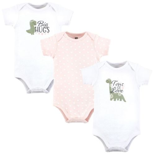 Hudson Baby Infant Girl Cotton Bodysuits, Tons Of Love