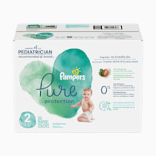 Pampers Pure Protection Disposable Diapers, Enormous Pack - Size 2, 120 Count