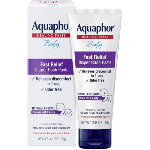 Aquaphor Baby Diaper Rash Paste - For Serious Diaper Rash and Flare-ups - 3.5 Oz. Tube