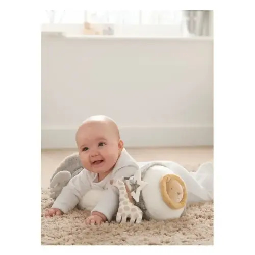 Mamas & Papas Tummy Time Roll -Welcome To The World Grey | Baby Bunting AU