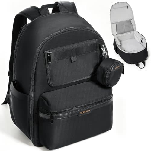 Momcozy GoEase Diaper Bag - Stylish, Durable & Waterproof Baby Bag with Multi-Pockets, Laptop Compartment, Changing Pad & Stroller Straps, Travel Baby Essentials for Moms,Dads,Work, Maternity