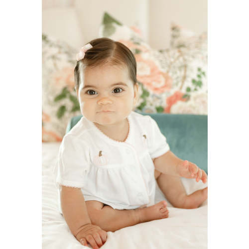 Pink Pumpkin Pima Layette Set I Ruth and Ralph