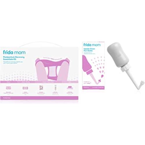 Amazon.com: Frida Mom Essentials Kit + Gray Upside Down Peri Bottle : Health & Household