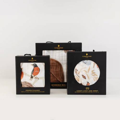 For The Birds Bundle | Vintage Baby Quilt | Neutral Baby Gift | Nursery Decor | Nursery Bedding Bundle | Personalized | Clementine Kids