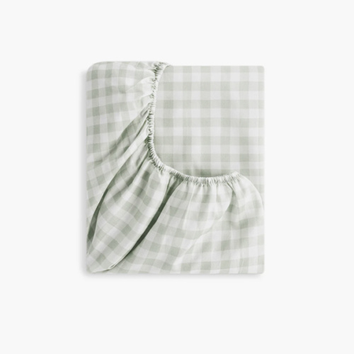 Picnic Gingham Crib Sheet - Green