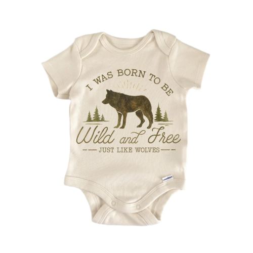 Wild Free Wolf Pack Onesie® Newborn Cotton Bodysuit Baby Shower Gift