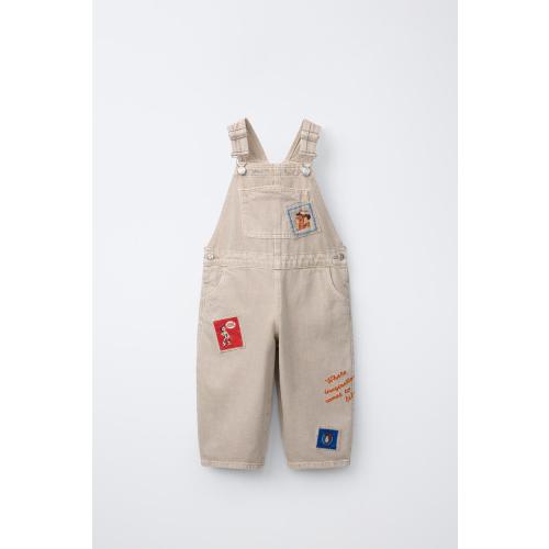 TOY STORY © DISNEY PIXAR PATCHES TWILL LONG OVERALLS - Light beige | ZARA United States