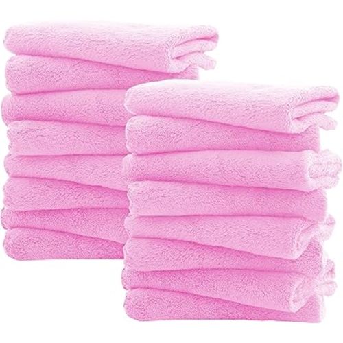Spotted Play 16 Pack Burp Cloths for Baby - 20" by 10" Ultra Absorbent Burping Cloth, Newborn Towel - Milk Spit Up Rags - Burpy Cloths for Unisex, Boy, Girl - Burp Cloths Set (Frozen Berry)