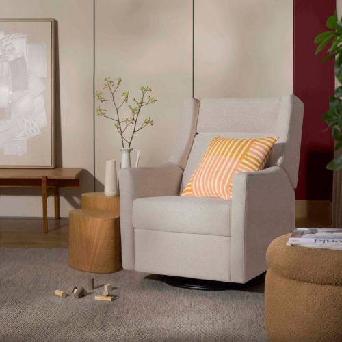 Babyletto Kiwi Plus Beach Tan Nursery Swivel Glider Recliner Chair