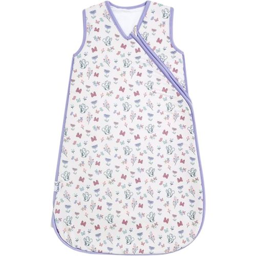 Copper Pearl Baby Sleep Sack, Minnie Mouse's Bowquet - 0.5 TOG Summer Wearable Blanket for 6-12 Months, Sleeveless Sleep Sack for Baby Boy or Girl