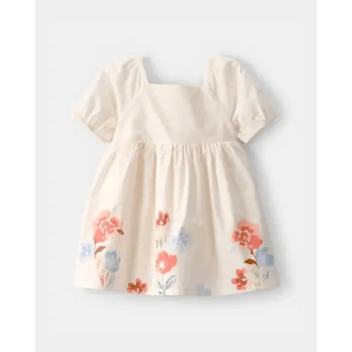 Baby Girl Puff Sleeve Floral Dress - Cream | Carter's