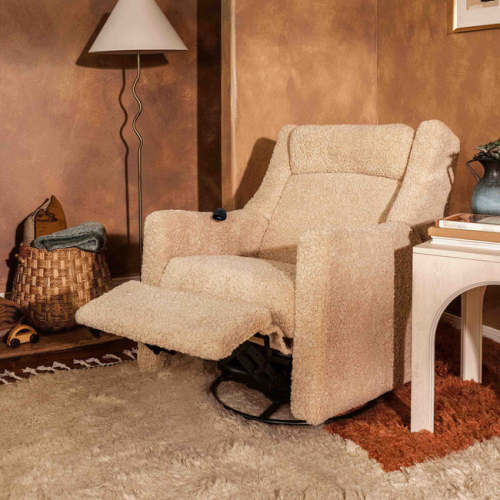 Deluxe Power Recliner and Swivel Glider with Heat and Massage