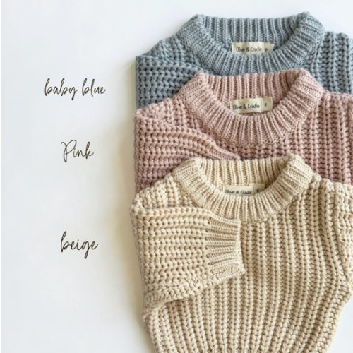 Chunky Knit Braided Cotton Baby Kids Sweater – Olive and Cradle