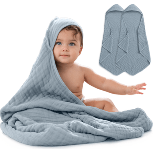 Hooded Baby Towels - 6 Layers, Pack of 2