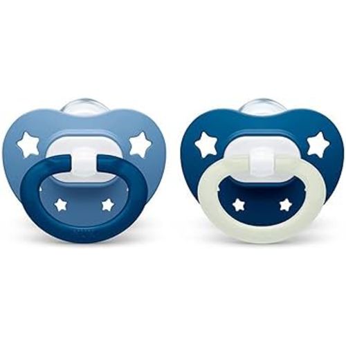 NUK Orthodontic Pacifiers, 6-18 Months, 2 Count (Pack of 1)