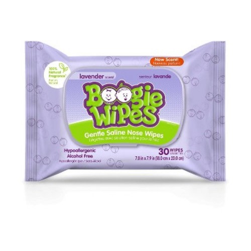 Boogie Wipes Lavender Saline Nose Wipes - 30ct