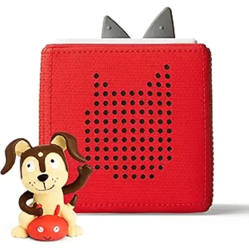 Toniebox 1 Audio Player Starter Set with Playtime Puppy - Listen, Learn, and Play with One Huggable Little Box - Red