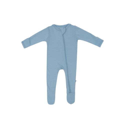 Zippered Footie in Slate | Baby Footie Pajamas | Kyte Baby