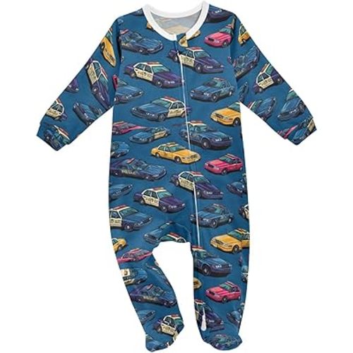 Caikeny Baby One-Piece Footies Pink Unicorns Flowers Butterfly Newborn Rompers Pajamas Pjs for Boys Girls