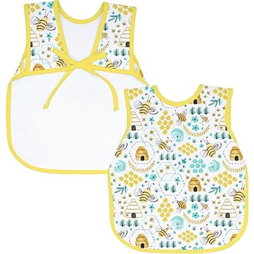 BapronBaby Animal Prints Bapron - No Neck Tie Safer Bib - Baby & Toddler - Soft Waterproof - PVC, BPA & Phthalate Free - 6m+