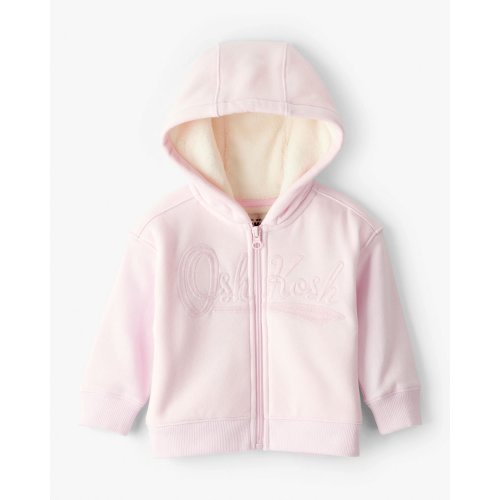 Baby Girl Hooded Zip-Up Jacket - Pink - OshKosh B'gosh | Carter's