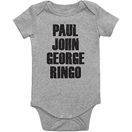 Beatles Baby Onesie/Rock Legends Bodysuit/Rock and Roll Infant Crawler/Paul John George Ringo Music Stars Romper