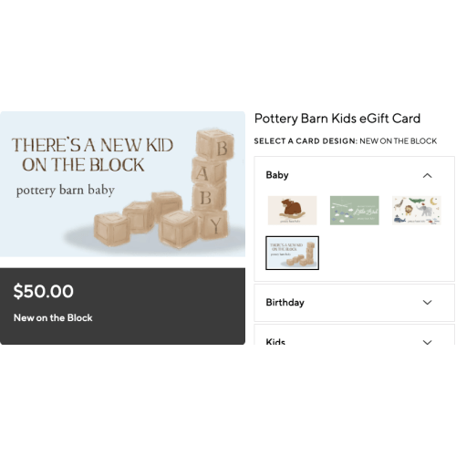 Pottery Barn Kids Gift Card