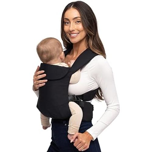 WildBird - Aerial Buckle Carrier - 2-24 Months - Standard (XS-XL) Raven - Front or Back Carry - Cross Straps, Lumbar Support, Headrest - Hip Healthy - Baby Carrier - Baby Essentials - New Mom Gifts