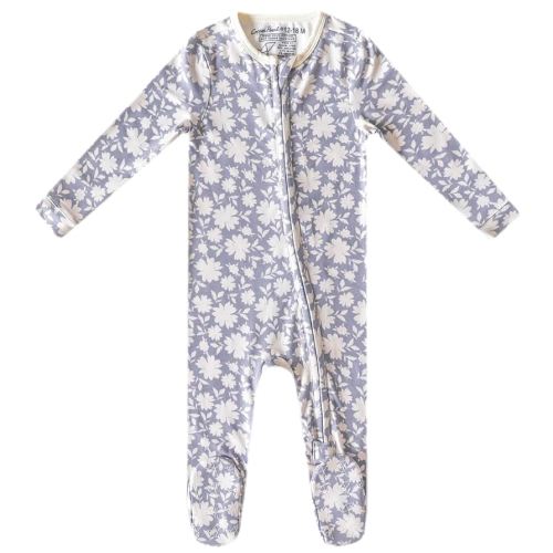 Copper Pearl Zip-Up Footie Baby Pajamas: Ultra-Soft Boys Pajamas and Girls Pajamas, Premium Knit Fabric in Stylish Prints, Tag-Free with Two-Way Zipper, Sized Newborn to 24 Months, Lacie