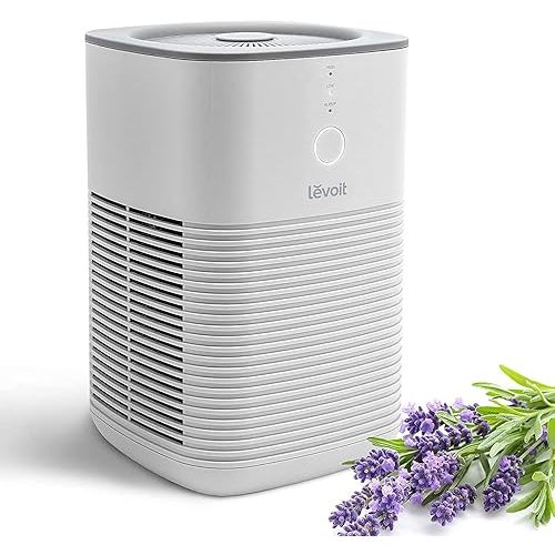 LEVOIT Air Purifier for Home Bedroom, AHAM VERIFIDE, Fresheners Filter Small Room Cleaner with Fragrance Sponge for Smoke, Allergies, Pet Dander, Odor, Dust Remover, Office, Desktop, 1 Pack, White