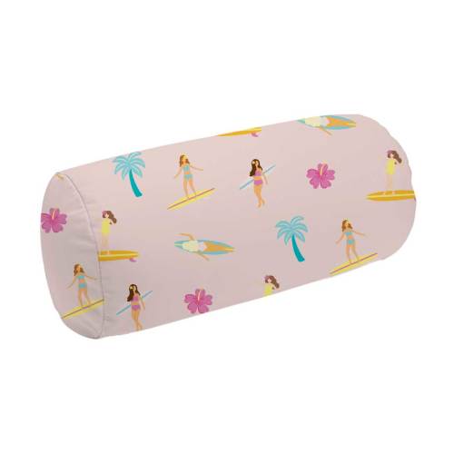 Surf Sisters Light Pink Keiki Roll Pillow