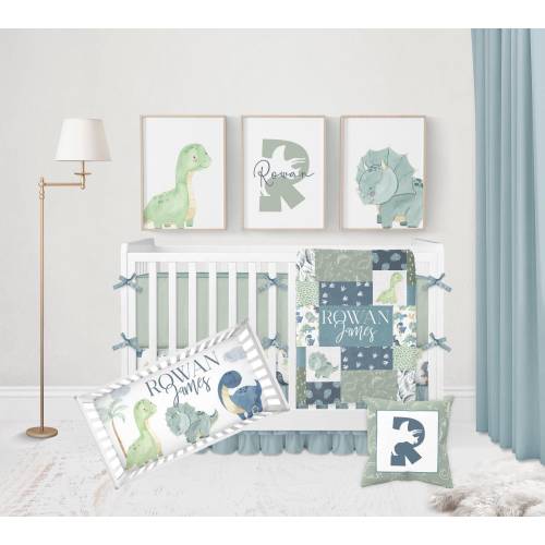 Dinosaur Crib Bedding Set Boy, Baby Boy Bedding, Baby Boy Nursery Bedding Sets, Dinosaur Nursery Decor, Dinosaur Baby Bedding Crib Sets Boy