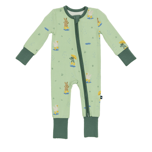 Larkspur Baby | Romper Pajamas | Convertible Footed Romper in Puddle Jumpers