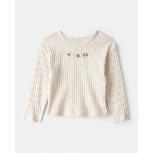 Baby Girl Long-Sleeve Top - Ivory - OshKosh B'gosh | Carter's