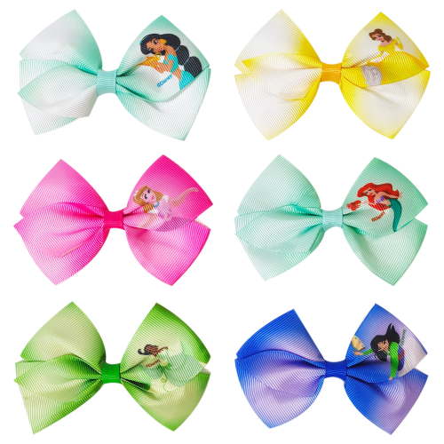 Disney Princess Hair Bows, 6 Pack
