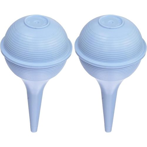 DMI Baby Nasal Aspirator, Ear Syringe, Clears Airway & Nasal Passages, Gentle Suction, Portable & Lightweight, Doubles as Earwax Removal Tool, Blue (Pack of 2)