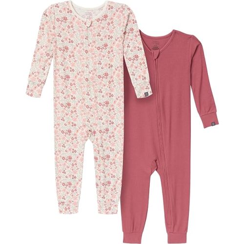 Modern Moments by Gerber Unisex Baby Viscose 2-Pack Footless Tight Fitting Pajamas