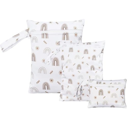 3-Piece Waterproof Wet Dry Bag Set with Zipper - Durable Travel Organizer for Swimming, Diapers, Baby, Gym & Beach Accessories
