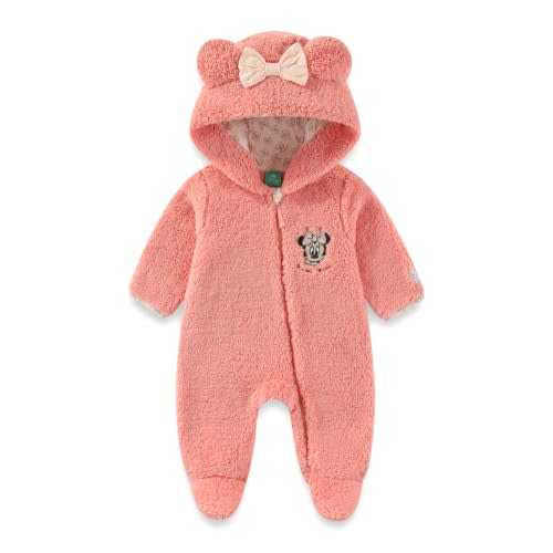 Disney Minnie Mouse Baby Girls Hooded Pram Footies Coverall for Infants